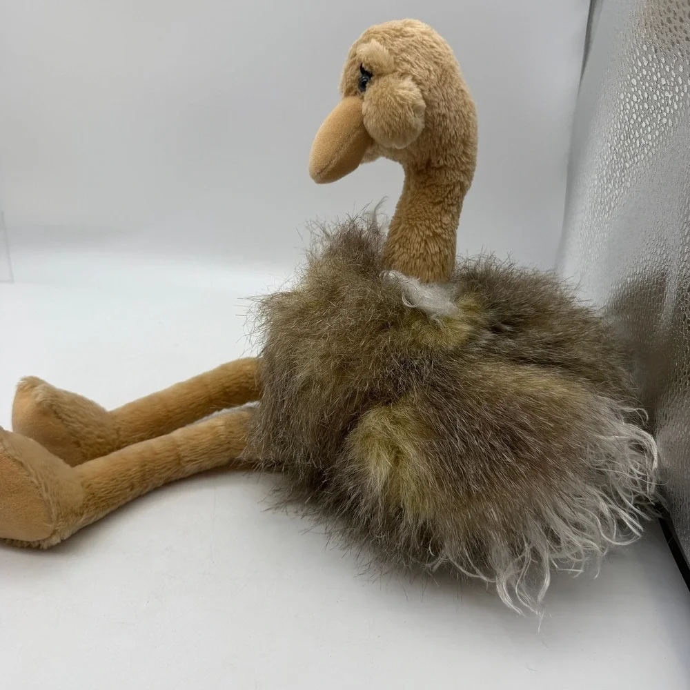 Gund Dazzling Ostrich Plush Stuffed Animal Bird Tan Brown 16